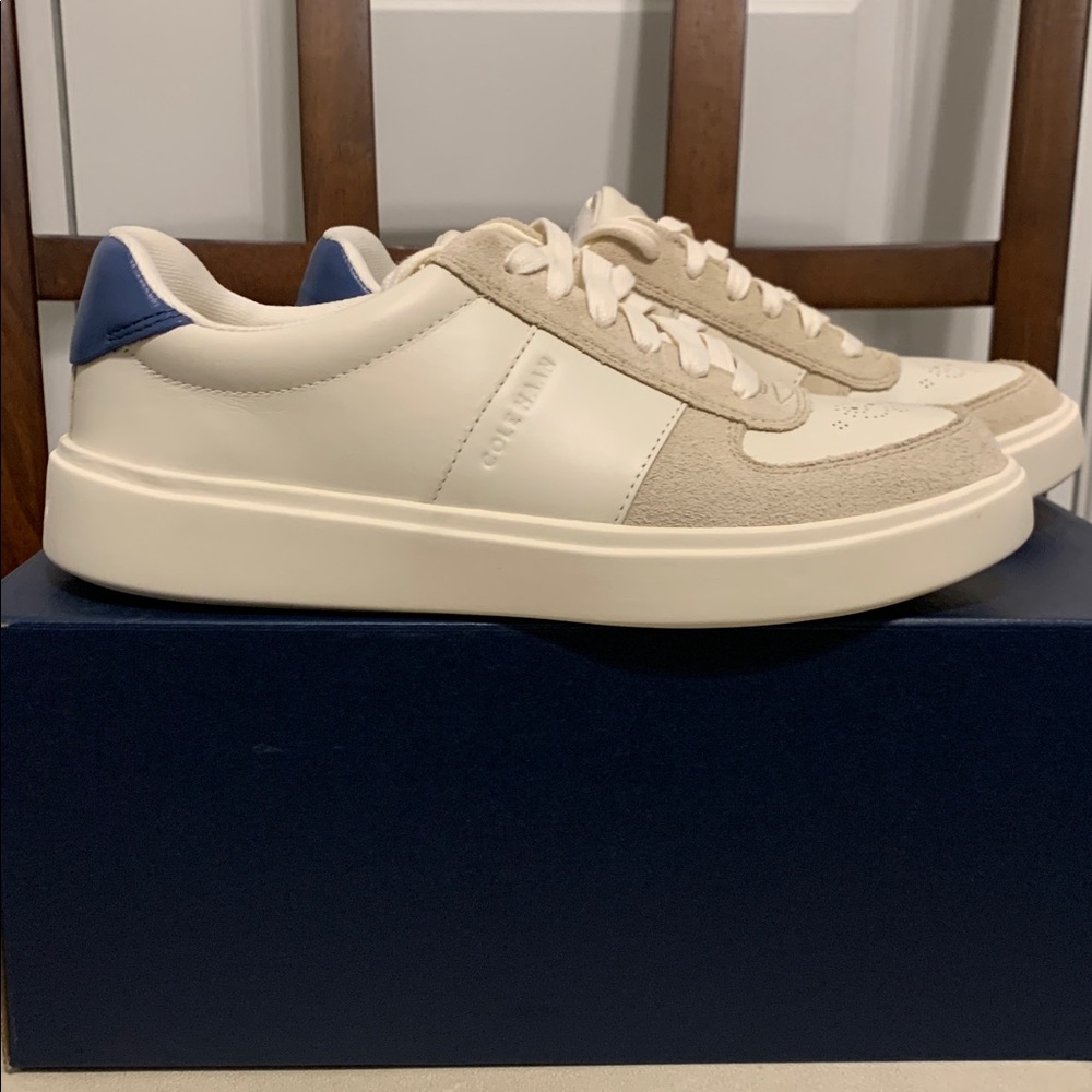 Cole Haan Women’s Beige and Navy Sneakers - Picture 4 of 11